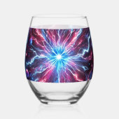 Verre À Vin Sans Pied ondes de néon quantique (Verso)