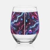 Verre À Vin Sans Pied ondes de néon quantique (Droite)