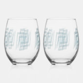 Verre À Vin Sans Pied Opal Turquoise blanc (Verso)