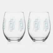 Verre À Vin Sans Pied Opal Turquoise blanc (Recto)
