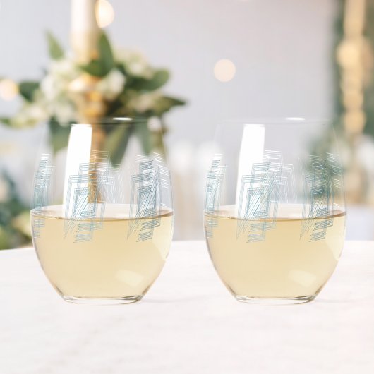 Verre À Vin Sans Pied Opal Turquoise blanc (Insitu (Mariage))