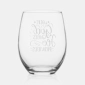 Verre À Vin Sans Pied Où Dieu Guides Il Fournit L'Écriture (Verso)