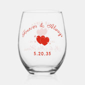 Verre À Vin Sans Pied Our First Valentine’s Day as Mr & Mrs Personalized (Verso)