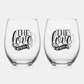 Verre À Vin Sans Pied Our Love (Recto)