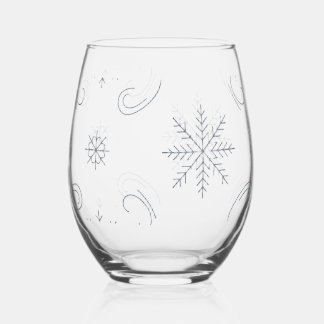 Verre À Vin Sans Pied Paisley Snowflake Band