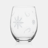 Verre À Vin Sans Pied Paisley Snowflake Band (Verso)