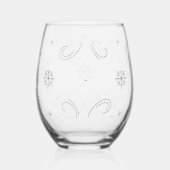 Verre À Vin Sans Pied Paisley Snowflake Band (Droite)