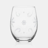 Verre À Vin Sans Pied Paisley Snowflake Band (Gauche)