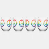 Verre À Vin Sans Pied Panneau de paix Rainbow (Gauche)