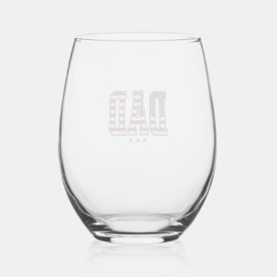Verre À Vin Sans Pied Papa patriote Drapeau américain Design vectoriel v