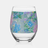 Verre À Vin Sans Pied Papillon Bush Floral (Gauche)
