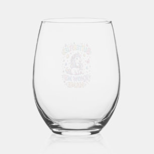 Verre À Vin Sans Pied Papillons Licorne Connaissent Mon Nom Charmant Art