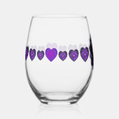 Verre À Vin Sans Pied Parapluie violet & coeurs .7 (Recto)