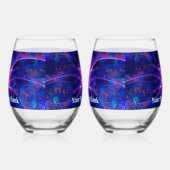 Verre À Vin Sans Pied Pari magen fractal (Gauche)