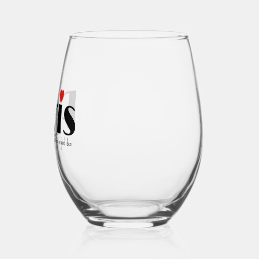 Verre À Vin Sans Pied Paris Eiffel Tower Design  (Gauche)