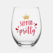 Verre À Vin Sans Pied Parties scintillant Look Sippin Plutôt (Recto)