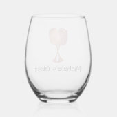 Verre À Vin Sans Pied Parties scintillant or rose (Verso)