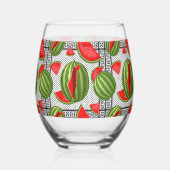 Verre À Vin Sans Pied Pastèque Palestine - Slice (Verso)