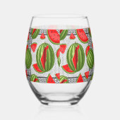 Verre À Vin Sans Pied Pastèque Palestine - Slice (Droite)