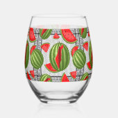 Verre À Vin Sans Pied Pastèque Palestine - Slice (Gauche)