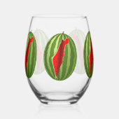 Verre À Vin Sans Pied Pastèque Palestine - Slice (Gauche)