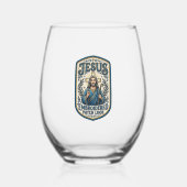 Verre À Vin Sans Pied Patch brodé Jésus Regardez Patch brodé Jésus (Verso)