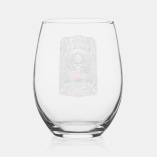 Verre À Vin Sans Pied Patriotique 1776 Hors Route Crâne Monster Truck Lo