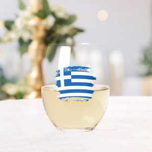 Verre À Vin Sans Pied pavillon de la Grèce