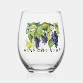 Verre À Vin Sans Pied Pays du vin (Recto)