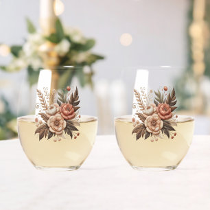 Verre À Vin Sans Pied Pays Fleurs occidentales