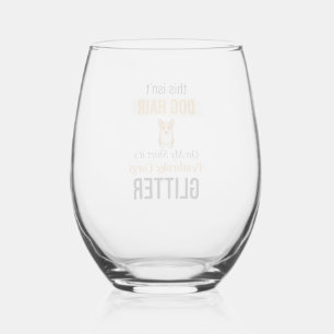 Verre À Vin Sans Pied Pembroke Corgi Pailleté Création Drôle pour Amateu