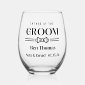 Verre À Vin Sans Pied Père de Groom (Recto)