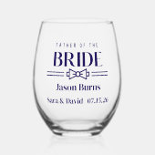 Verre À Vin Sans Pied Père de la mariée (Recto)