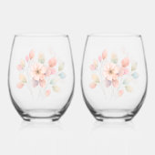 Verre À Vin Sans Pied Perfect Pastel Florals (Verso)