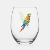 Verre À Vin Sans Pied Perroquet (Verso)