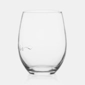 Verre À Vin Sans Pied  Personalized Light Gray Lines (Gauche)