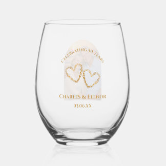 Verre À Vin Sans Pied Personalized Photo Keepsake 50th Anniversary Gift