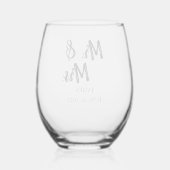 Verre À Vin Sans Pied Personalized Wedding (Verso)