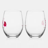 Verre À Vin Sans Pied Personnalisé 50e anniversaire unique Rose Keepsaké (Gauche)