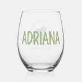 Verre À Vin Sans Pied Personnalisé Juste une fille qui aime les grenouil (Verso)