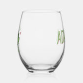 Verre À Vin Sans Pied Personnalisé Juste une fille qui aime les grenouil (Gauche)