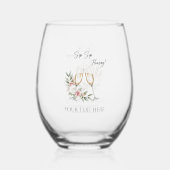 Verre à vin sans pied personnalisé Sip Sip Hourra  (Verso)