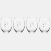 Verre À Vin Sans Pied Personnaliser la mariée de Fête des mariées à être (Dos)