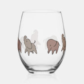 Verre À Vin Sans Pied Petits éléphants (Droite)