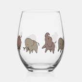 Verre À Vin Sans Pied Petits éléphants (Gauche)