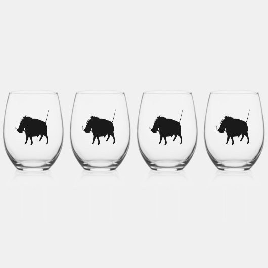 Verre À Vin Sans Pied Phacochère (Recto)