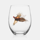 Verre À Vin Sans Pied Pheasant, Art (Verso)