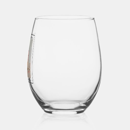 Verre À Vin Sans Pied Photo Et Texte Personnalisés (Gauche)
