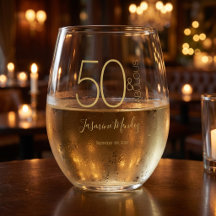 Photo personnalisé 50e anniversaire or blanc 50 &
