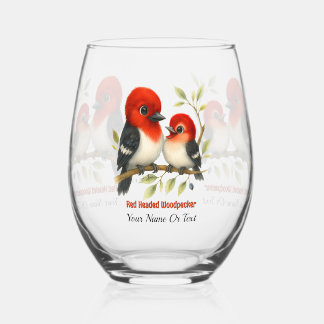 Verre À Vin Sans Pied Pic à tête rouge